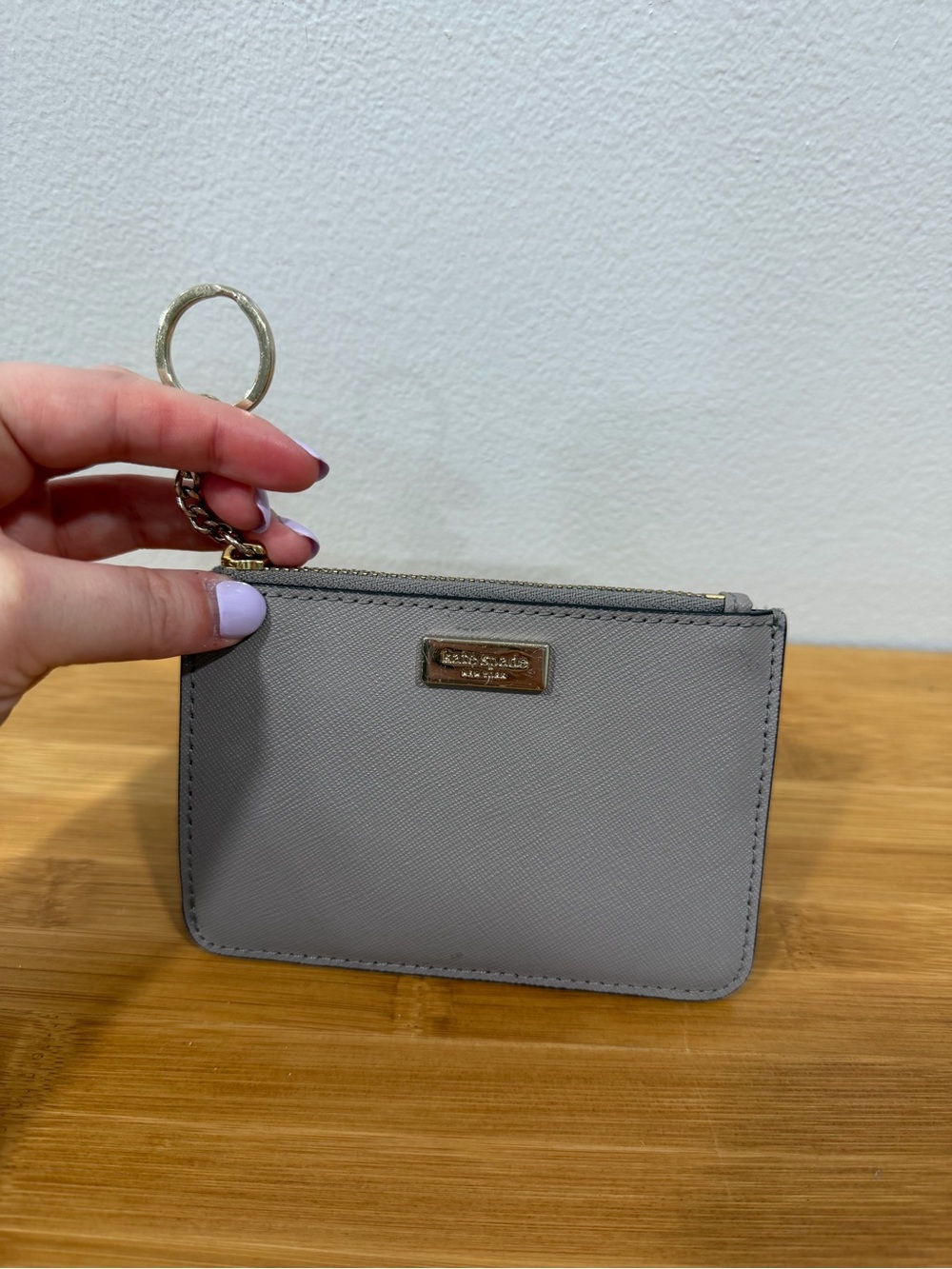 Kate Spade Laurel Way Bitsy Coin Purse / Card Holder – Cityscape Gray